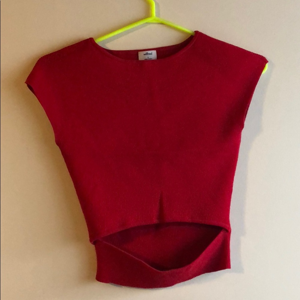 Wilfred cut out knit top